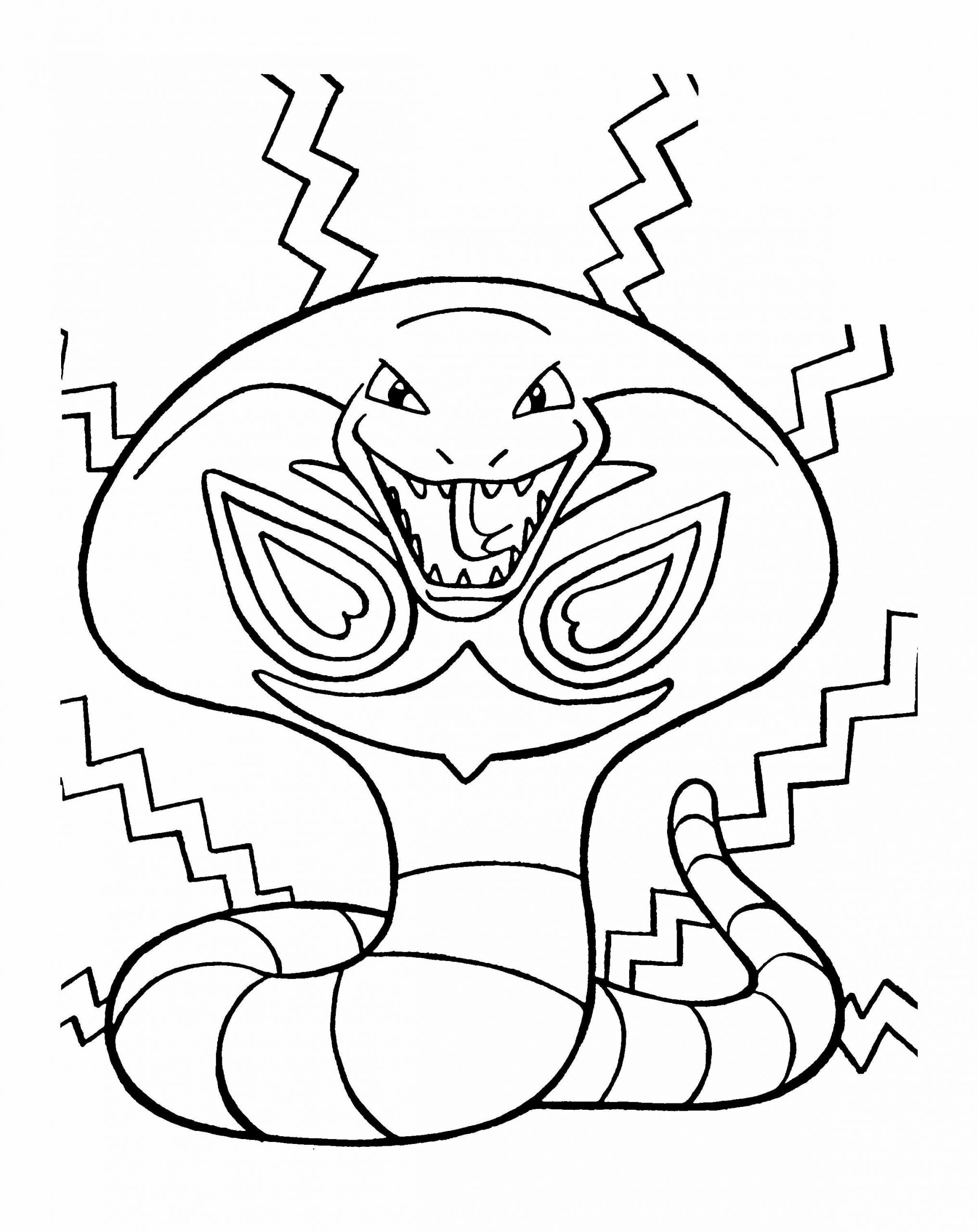 Coloring Pages For Boys Pokemon
 Pokemon The Evil Snake Coloring Page