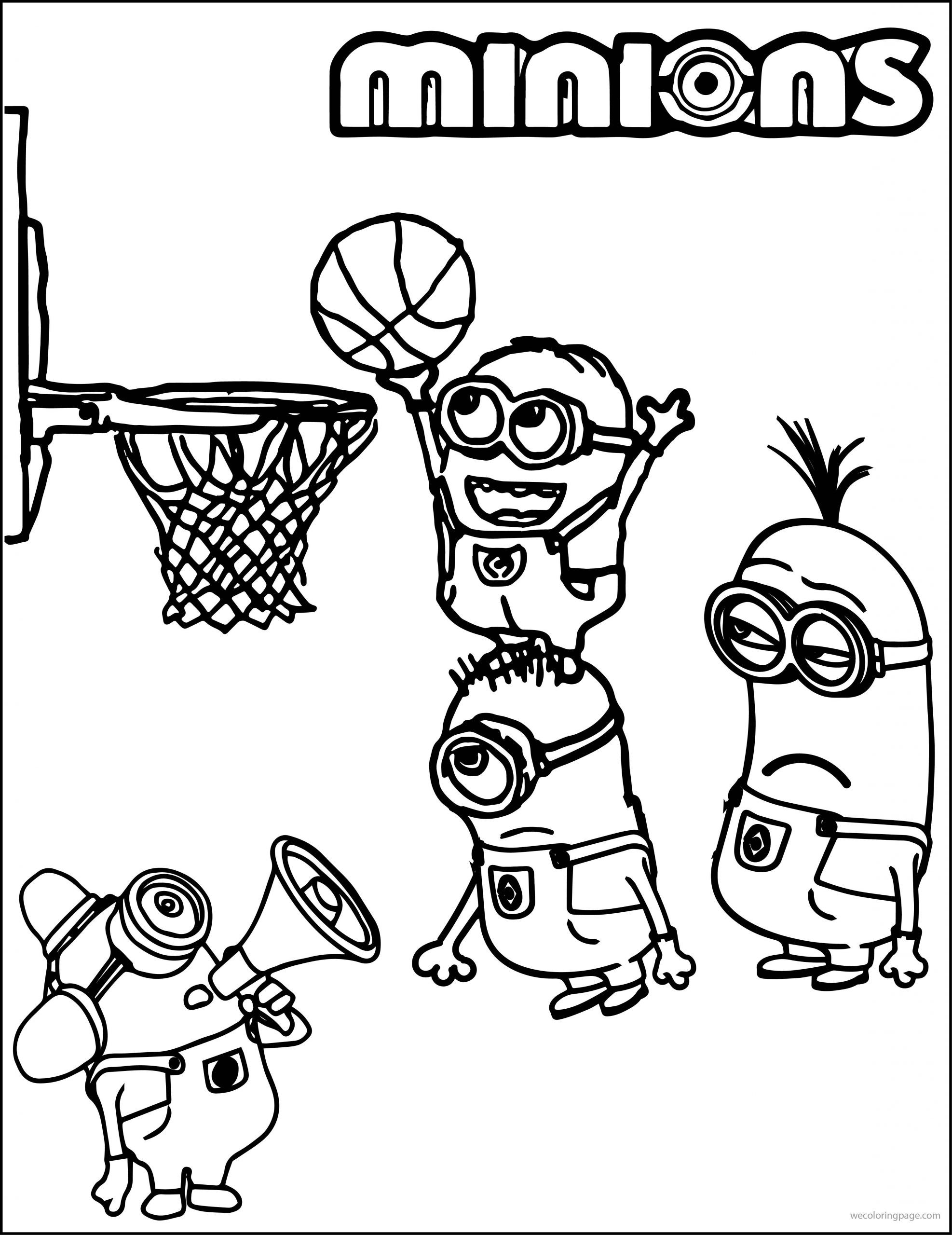 Coloring Pages For Boys Sports
 Minion Playing Basketball Coloring Pages