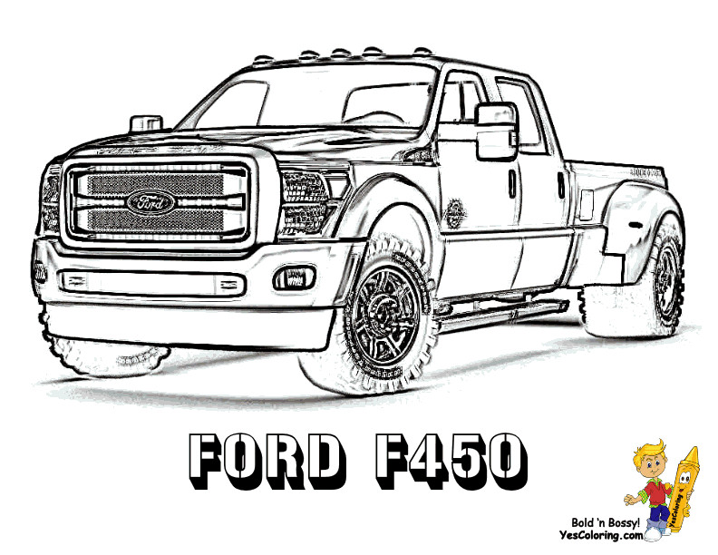 Coloring Pages For Boys Trucks
 Cool Picture Truck Ford F450 Super Duty You Can Print