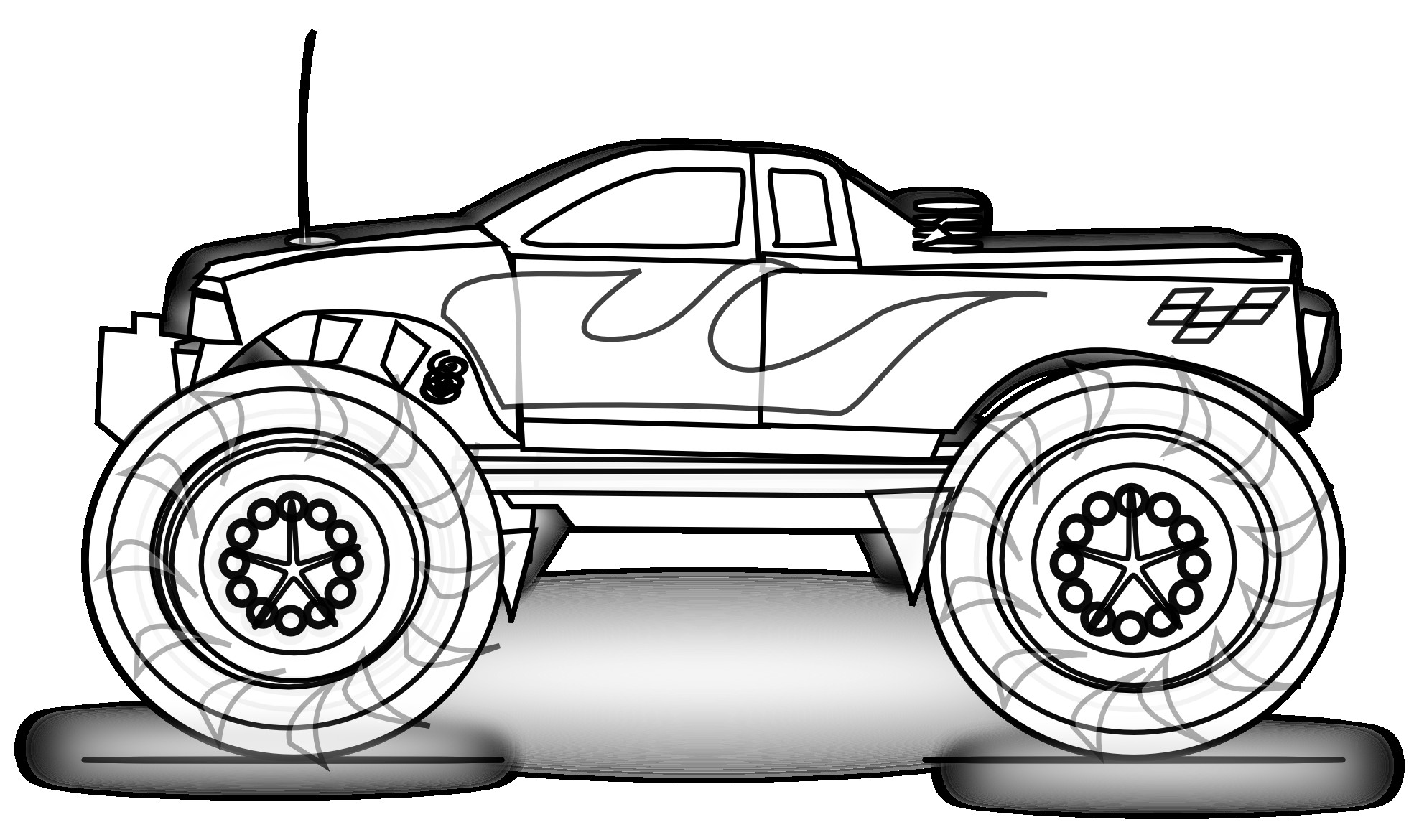 Coloring Pages For Boys Trucks
 Free Printable Monster Truck Coloring Pages For Kids