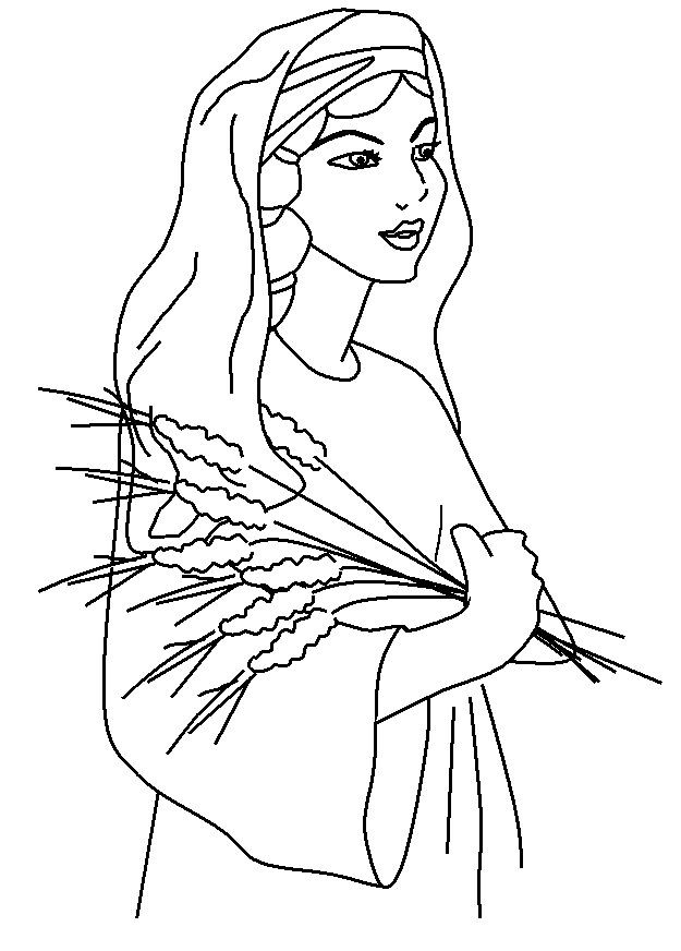 Coloring Pages For Children On The Story Of Ruth And Naomi
 Bible Story of Ruth and Naomi For Children