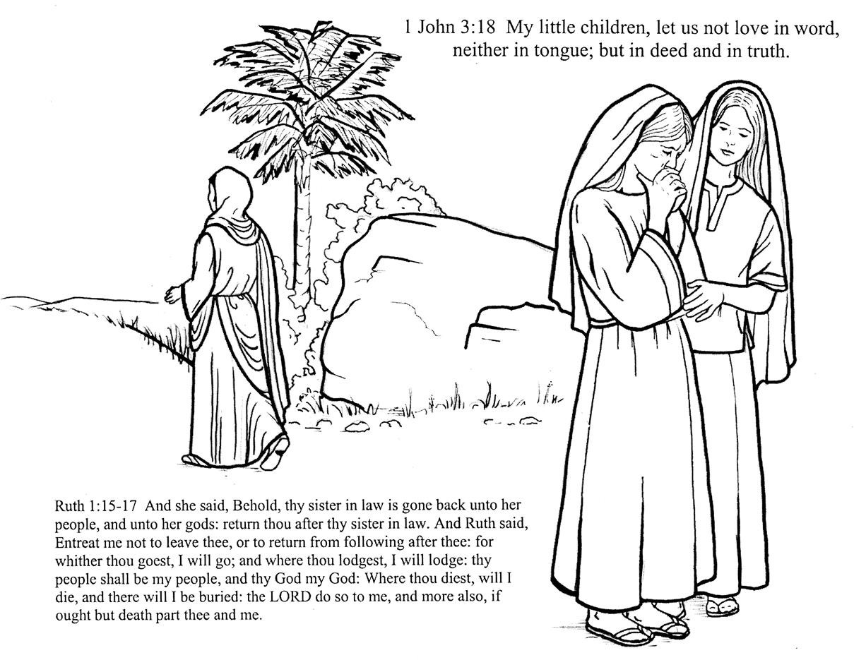 Coloring Pages For Children On The Story Of Ruth And Naomi
 Ruth And Naomi Coloring Pages