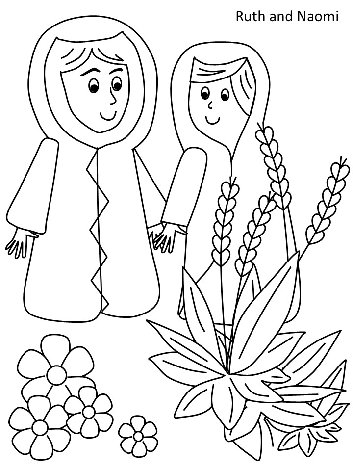 Coloring Pages For Children On The Story Of Ruth And Naomi
 11 5 Ruth and Naomi coloring page