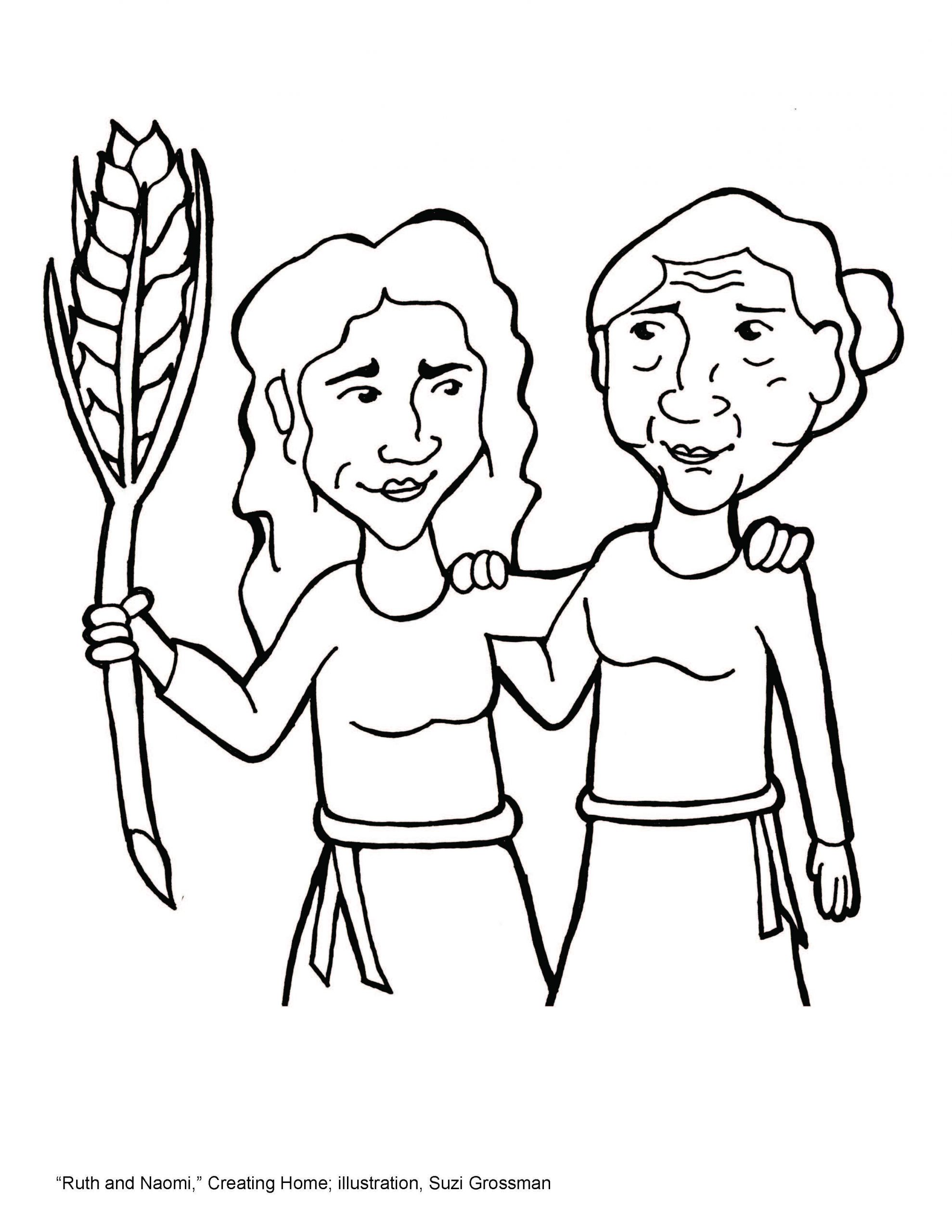 Coloring Pages For Children On The Story Of Ruth And Naomi
 Ruth and Naomi Creating Home Tapestry of Faith