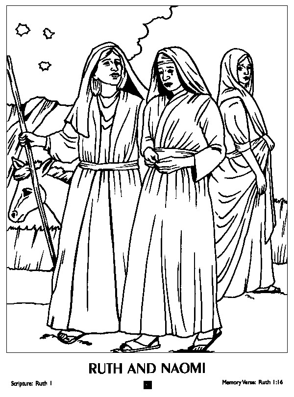 Coloring Pages For Children On The Story Of Ruth And Naomi
 Boaz And Ruth Coloring Pages Coloring Home