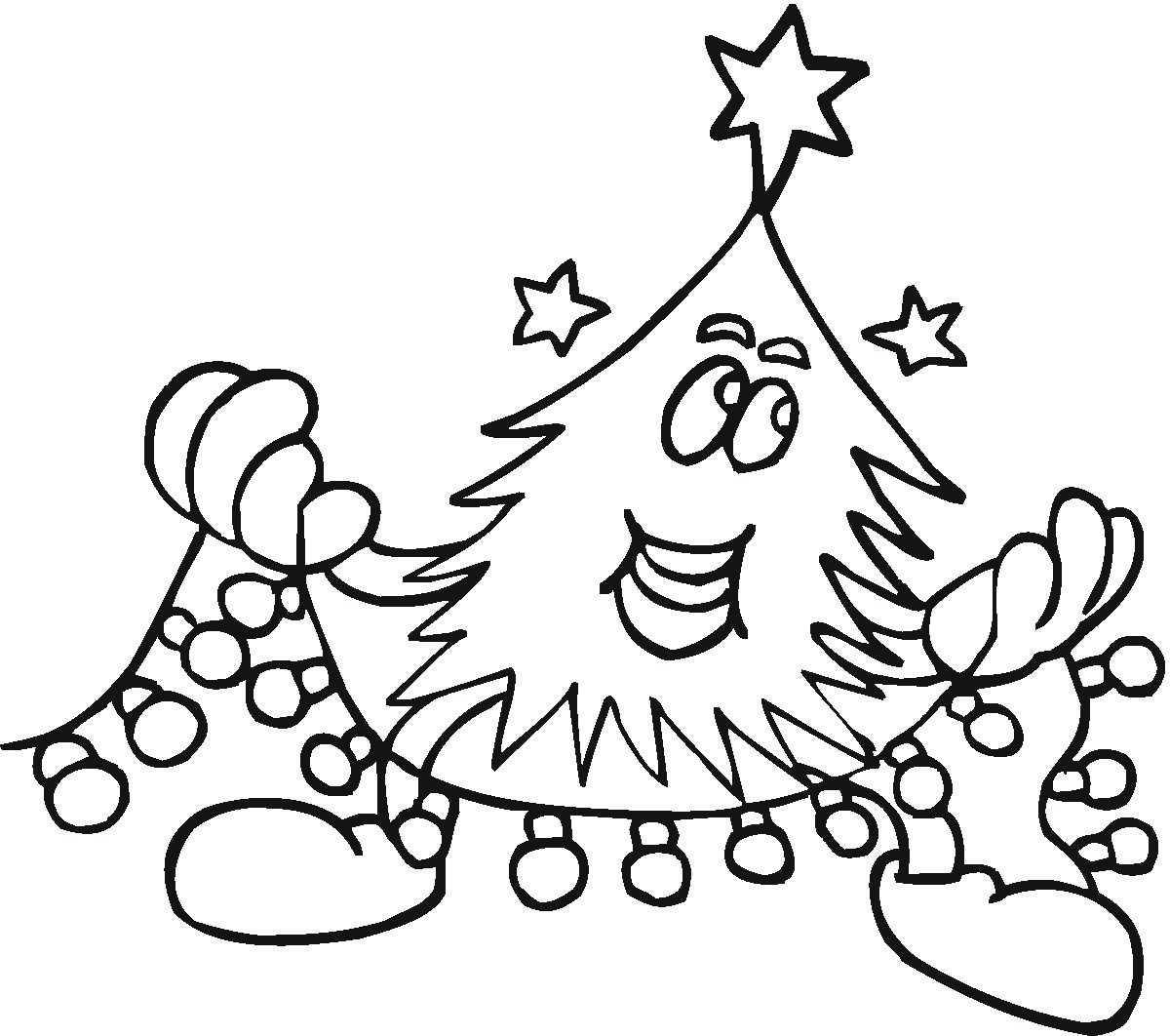 Coloring Pages For Christmas Free Printable
 Christmas Tree Coloring Pages