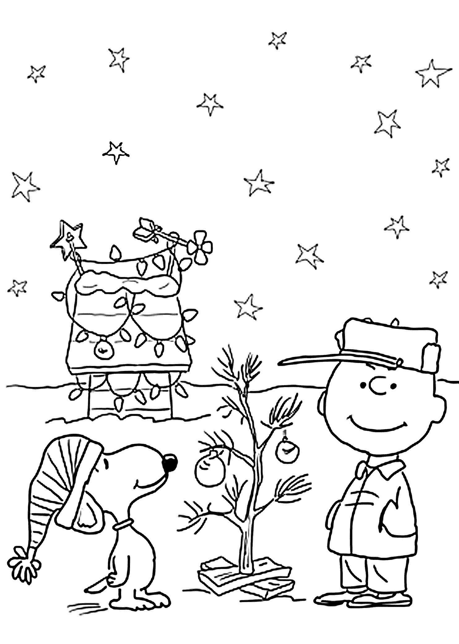 Coloring Pages For Christmas Free Printable
 Charlie Brown and Christmas coloring pages for kids