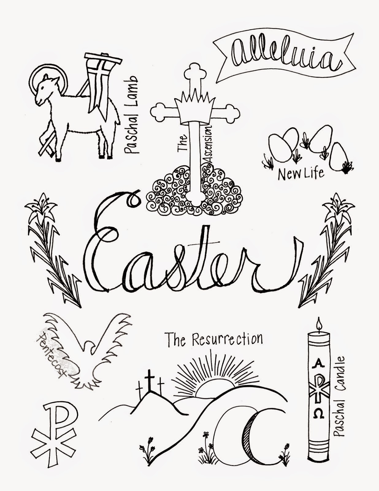 Coloring Pages For Easter Printable
 Look to Him and be Radiant Fifty Days of Easter