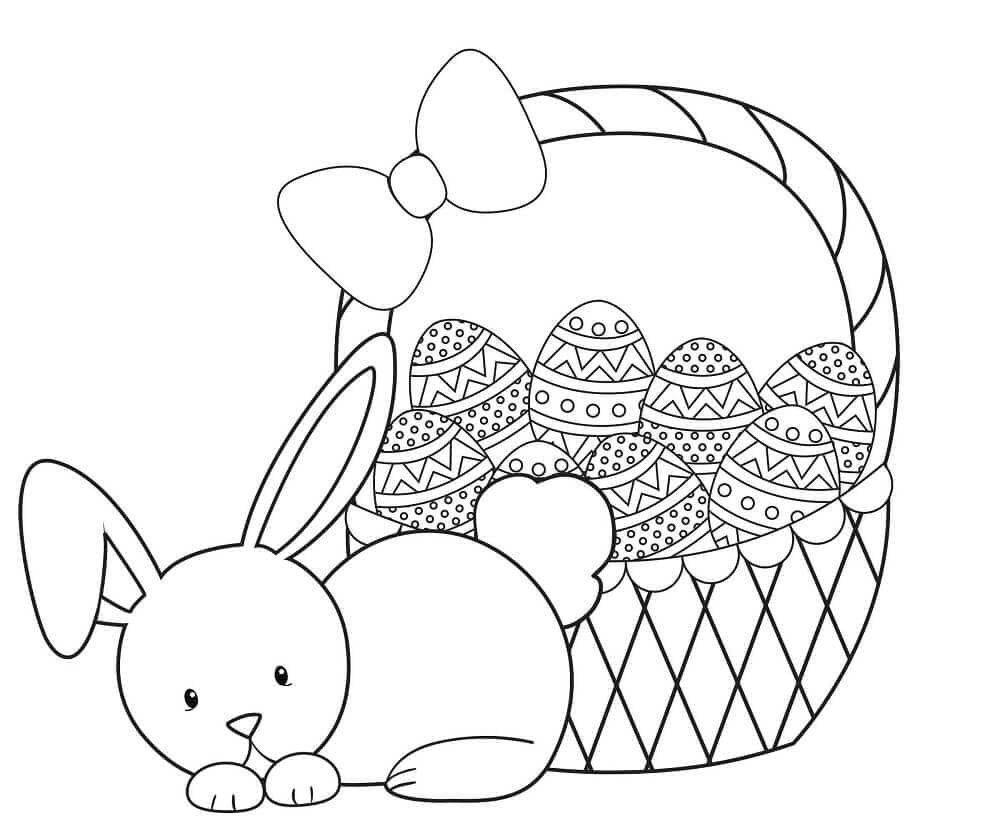 Coloring Pages For Easter Printable
 Free Easter Basket Coloring Pages Printable