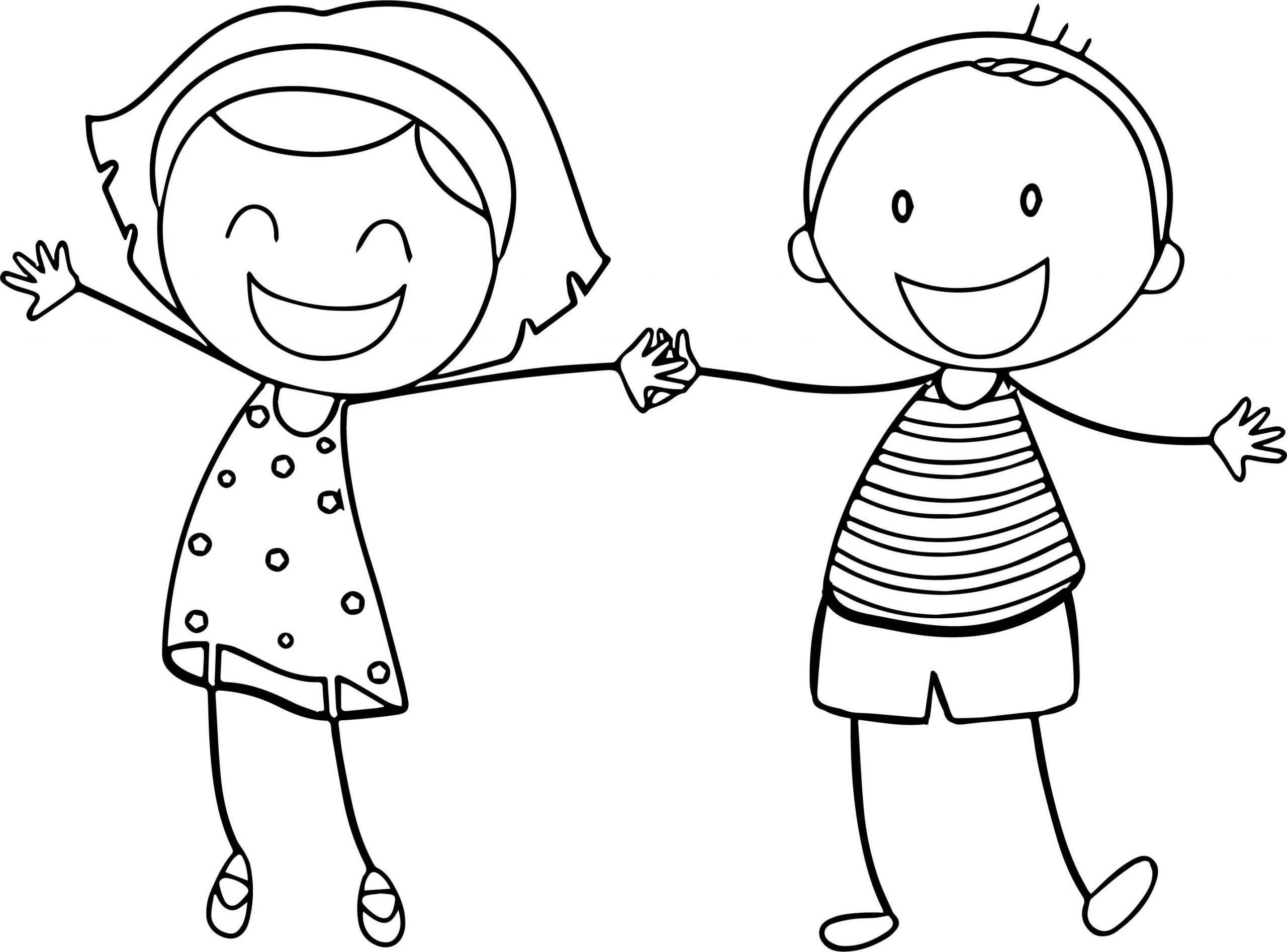 Coloring Pages For Girls And Boys
 Basic Funny Boy Girl Coloring Sheet Printable Free Pages
