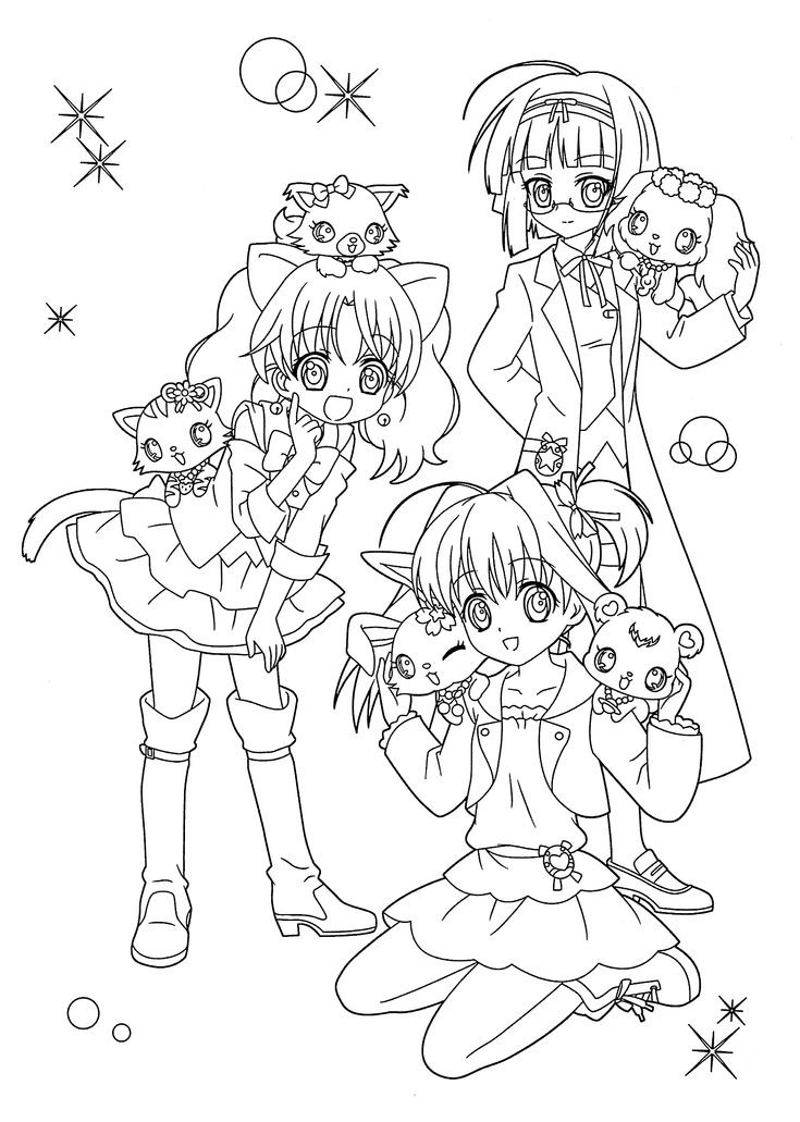 Coloring Pages For Girls Anime
 Manga Jewelpet coloring pages for kids printable free