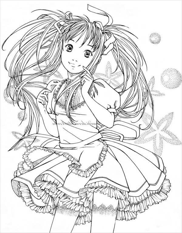 Coloring Pages For Girls Anime
 9 Anime Girl Coloring Pages PDF JPG AI Illustrator
