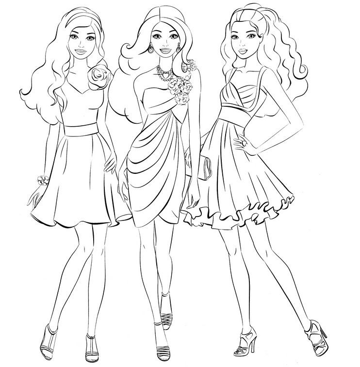 Coloring Pages For Girls Barbie
 Barbie Girl Coloring Pages Nice Coloring Pages For Kids