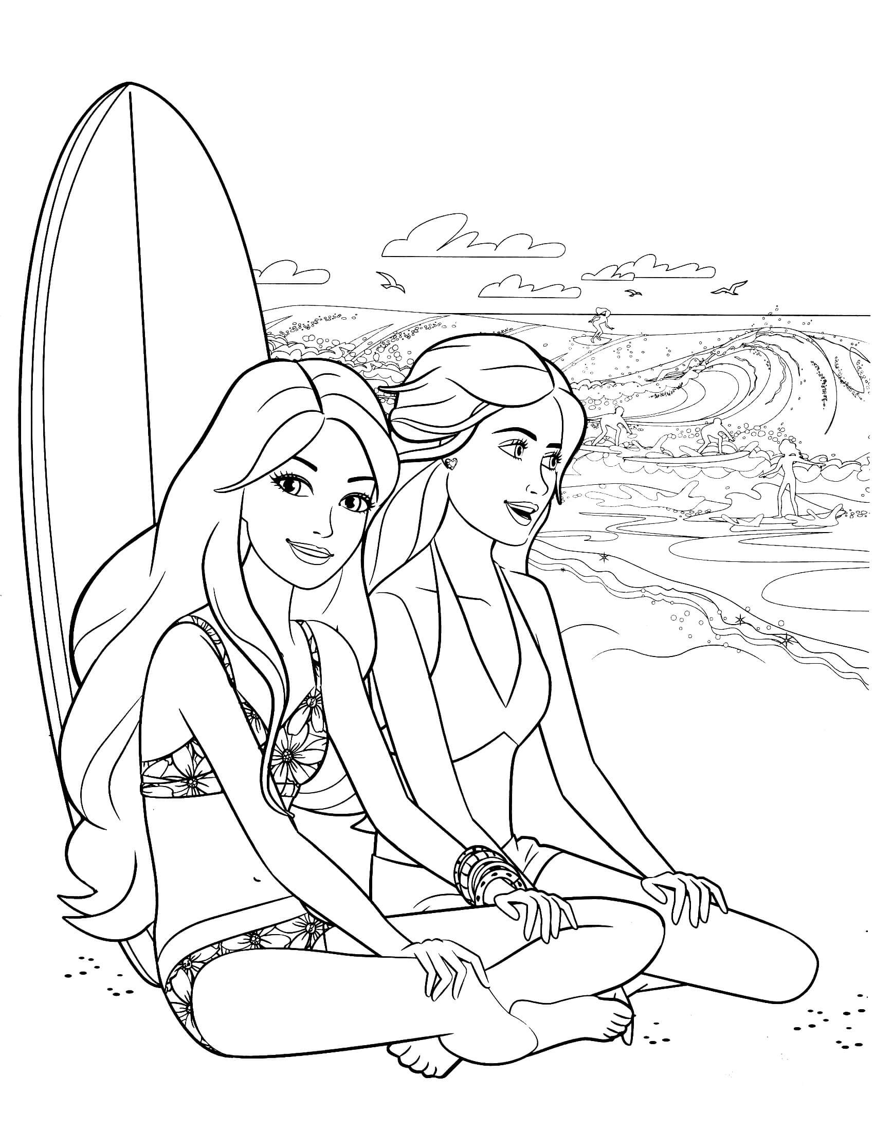 Coloring Pages For Girls Barbie
 1000 images about colouring in on Pinterest