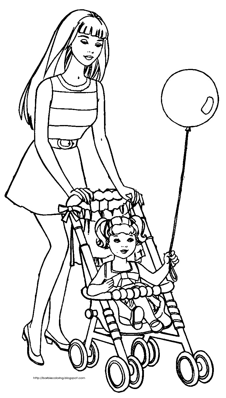 Coloring Pages For Girls Barbie
 BARBIE COLORING PAGES COLORING PAGES OF BARBIE WITH KELLY