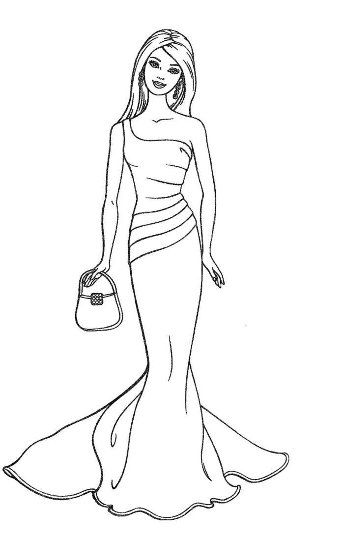 Coloring Pages For Girls Barbie
 Barbie Dolls Fashion Coloring Pages