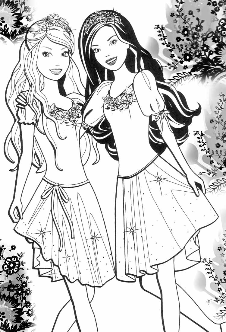 Download The Best Coloring Pages for Girls Barbie - Home, Family ...