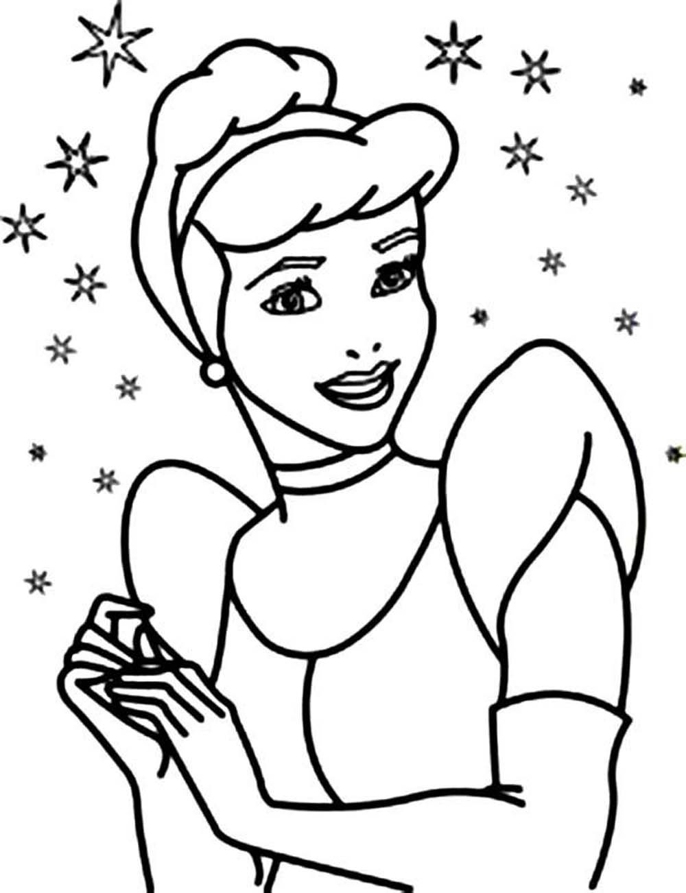 Coloring Pages For Girls Easy
 Print & Download Impressive Cinderella Coloring Pages