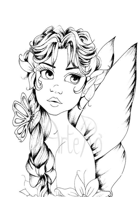 Coloring Pages For Girls Fairies
 Fairy coloring page The Art Therapy …
