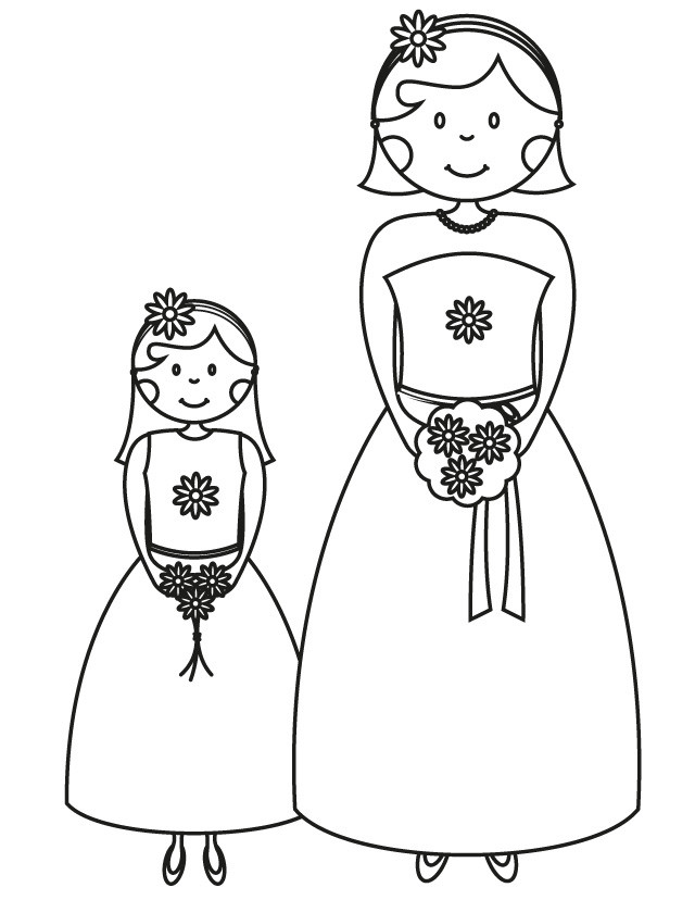 Coloring Pages For Girls Flowers
 17 wedding coloring pages for kids who love to dream about