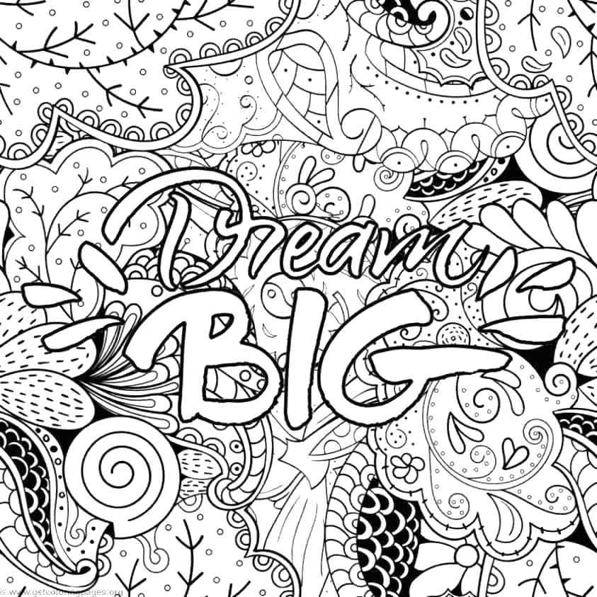 Coloring Pages For Girls Hard
 Hard Coloring Pages With Words at GetColorings