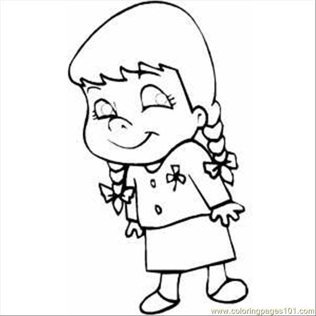 Coloring Pages For Girls Images
 Smiling Little Girl Coloring Page Free Emotions Coloring