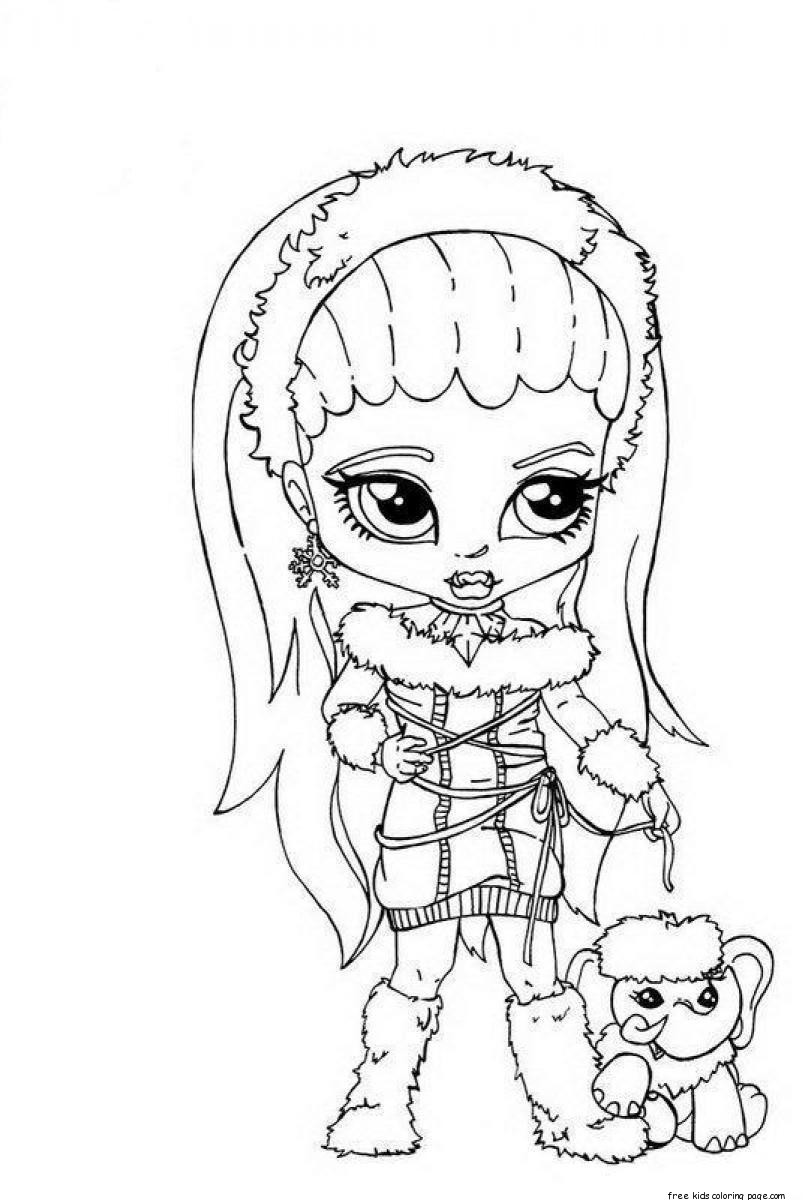 Coloring Pages For Girls Images
 Abbey Bominable Little Girl Monster High Coloring PageFree