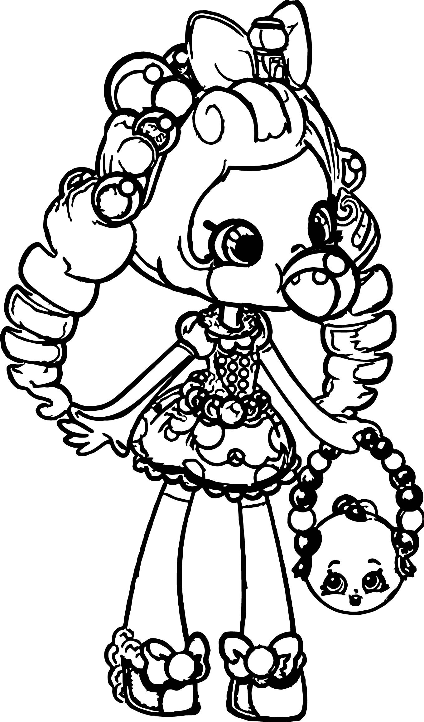 Coloring Pages For Girls Images
 Shopkins Balloon Girl Coloring Page