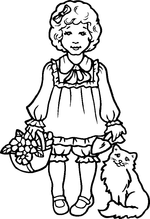 Coloring Pages For Girls Images
 hula girl clipart little girl coloring 20 free Cliparts