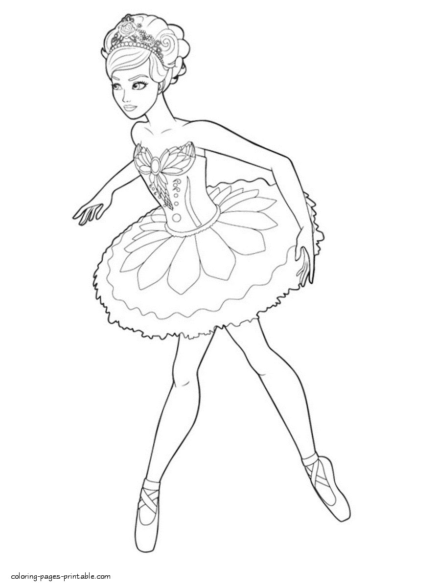 Coloring Pages For Girls Images
 Printable Barbie in The Pink Shoes coloring pages 1