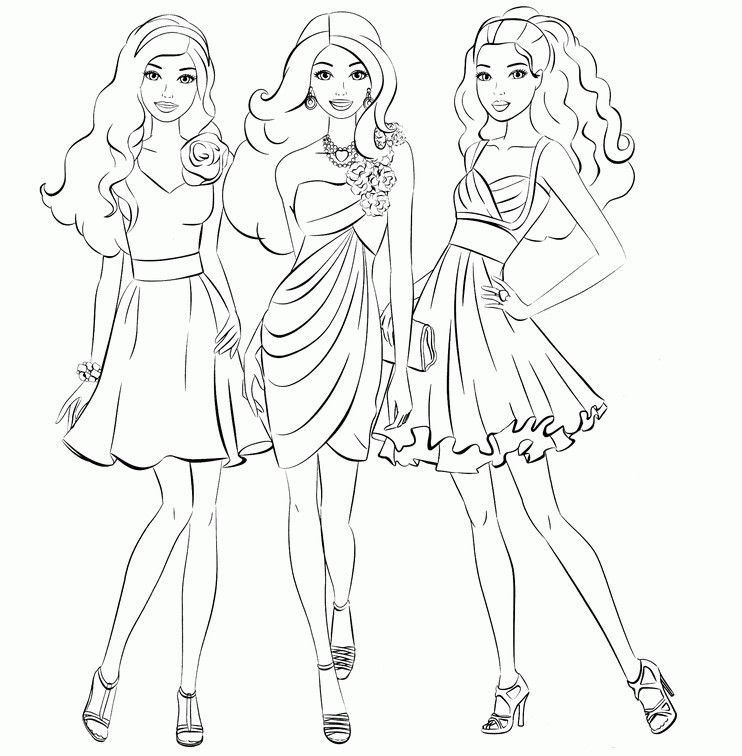 Coloring Pages For Girls Pdf
 Barbie Coloring Pages Pdf Coloring Home