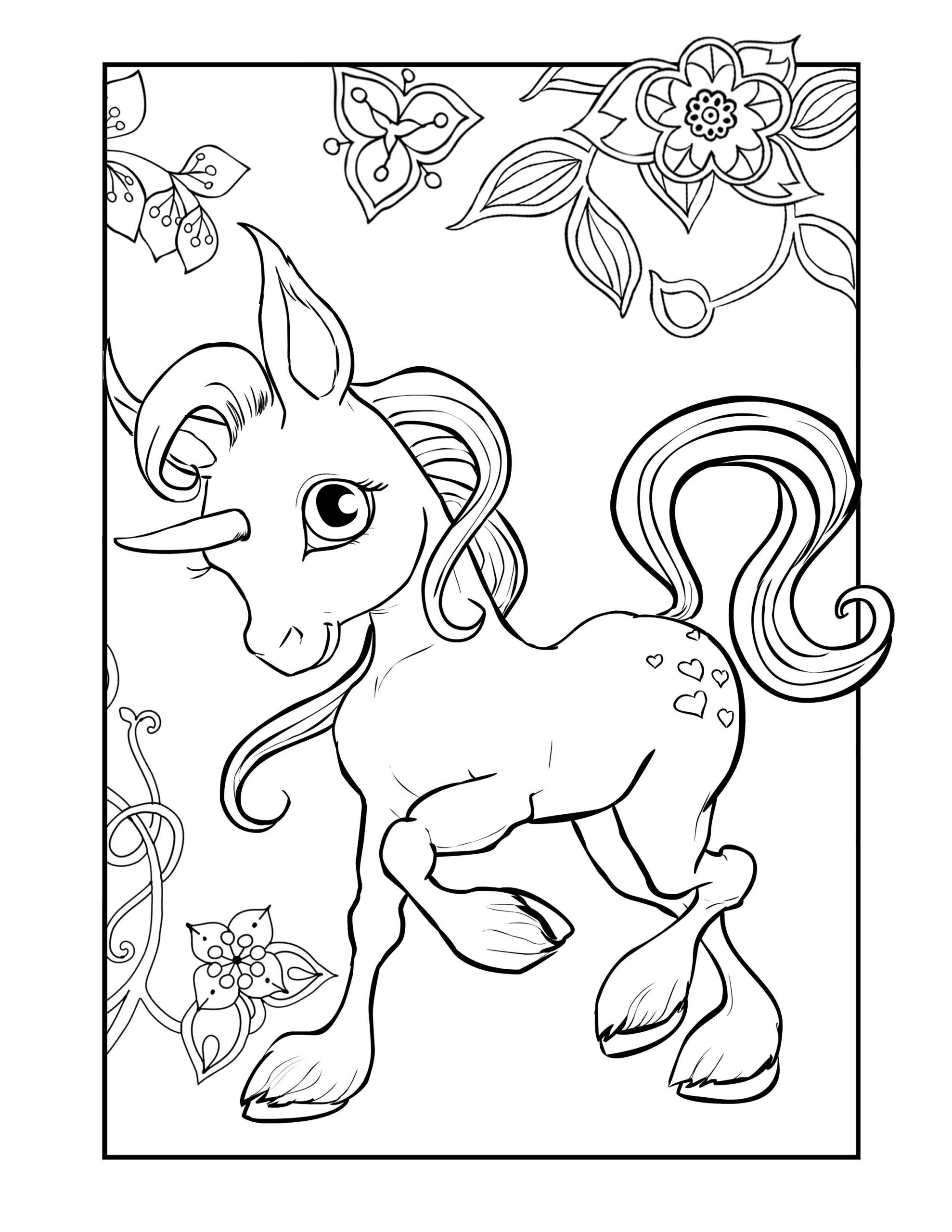 Coloring Pages For Girls Pdf
 Unicorn To Color Pdf