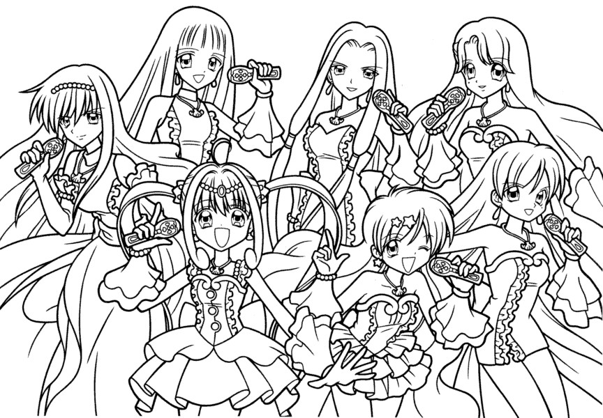 Coloring Pages For Girls People
 MERMAID MELODY PICHIPICHI