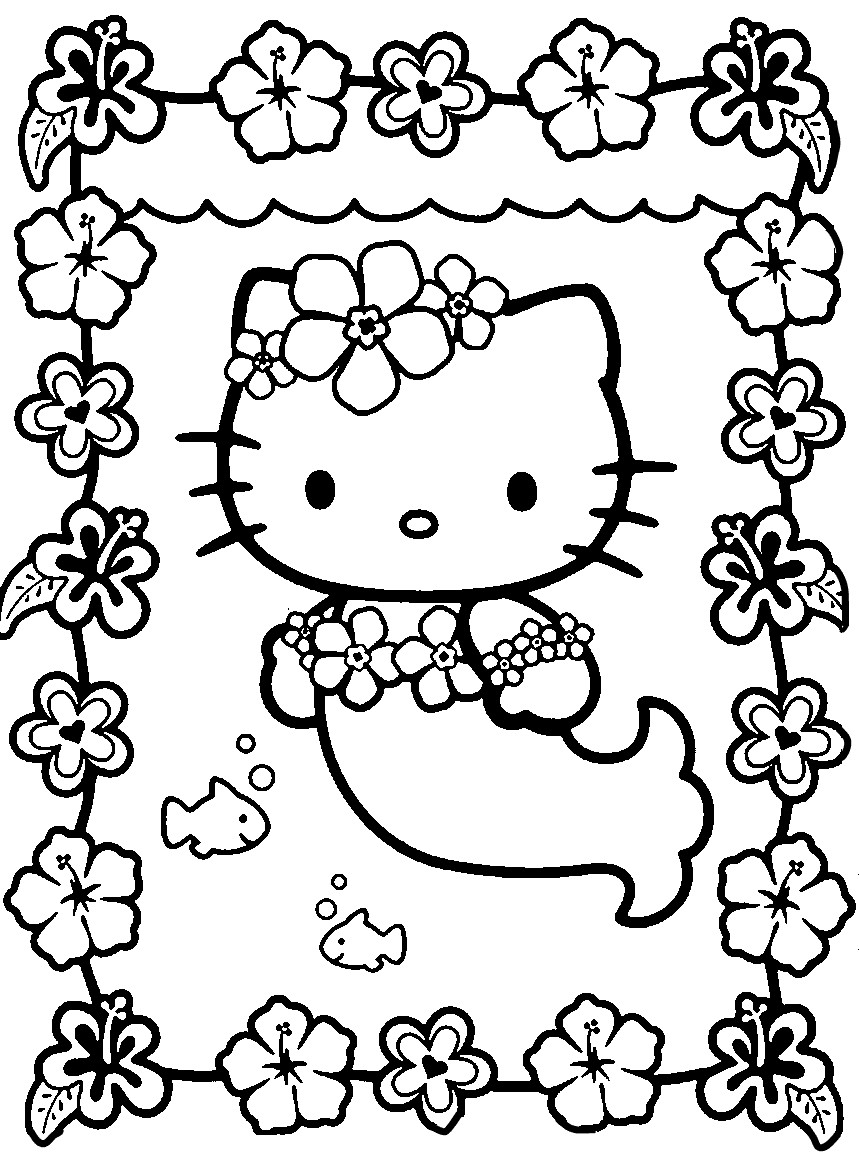 Coloring Pages For Girls To Print
 Free Printable Hello Kitty Coloring Pages For Kids