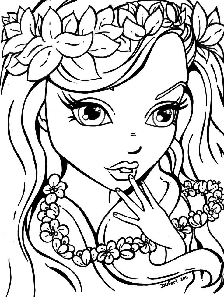 Coloring Pages For Girls To Print
 1995 best images about colour in pages on Pinterest