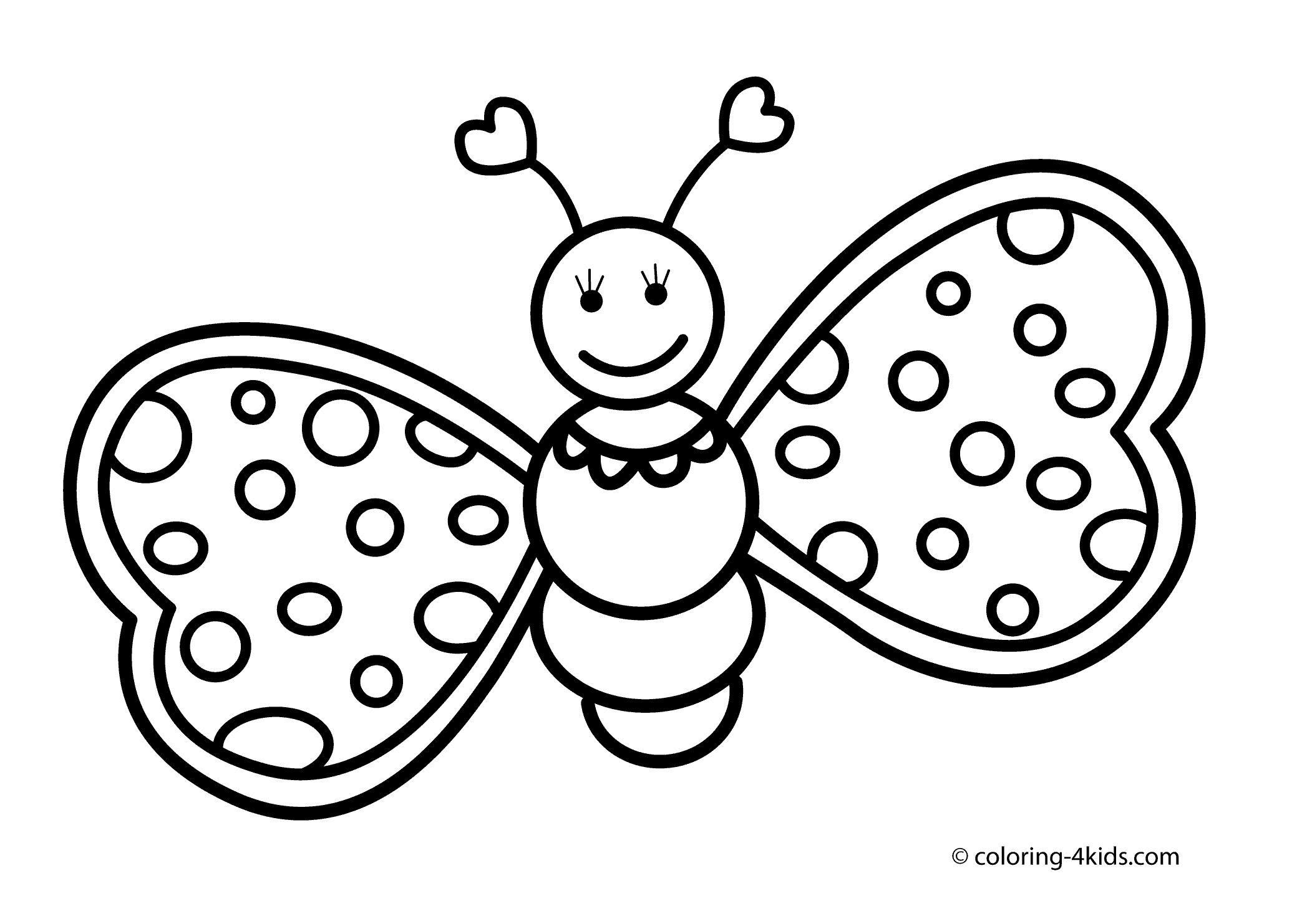 Coloring Pages For Kids Butterflies
 Printable Insects
