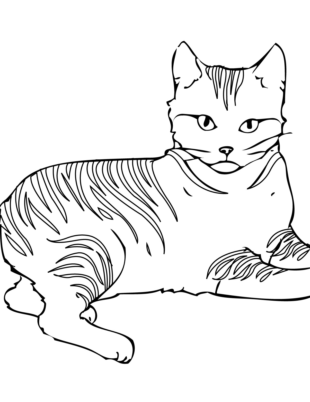 Coloring Pages For Kids Cat
 Free Printable Cat Coloring Pages For Kids