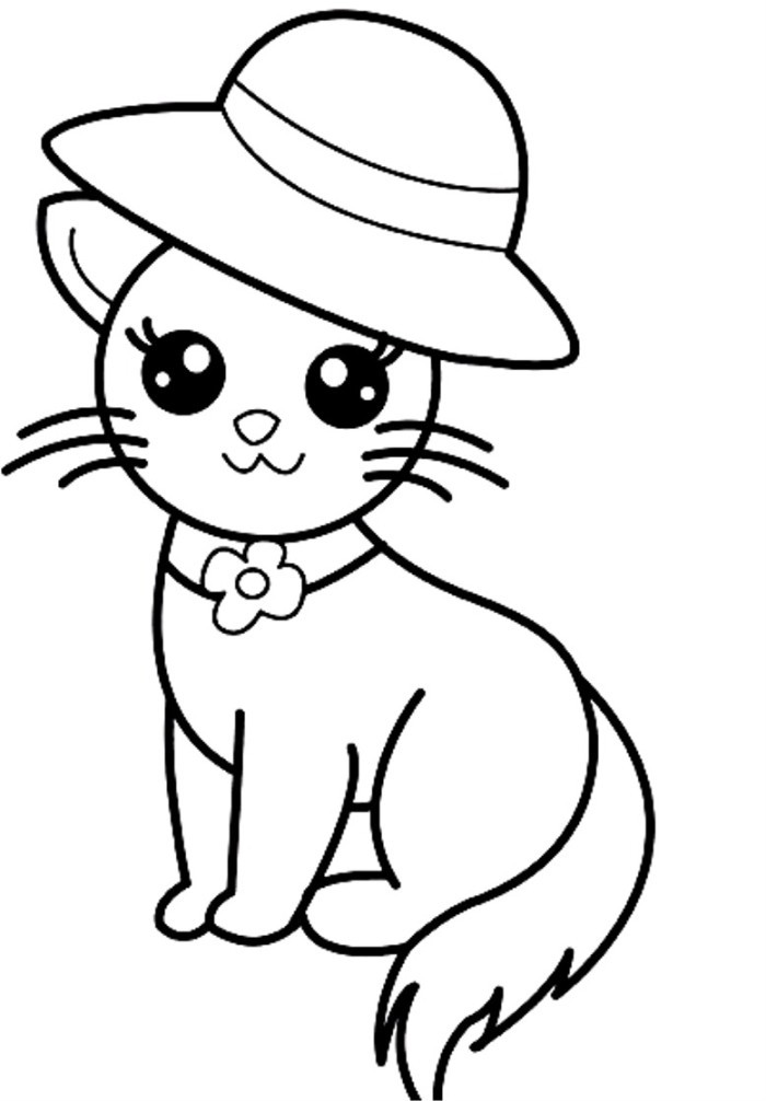 Coloring Pages For Kids Cat
 Kitty cat coloring pages Coloring pages for kids