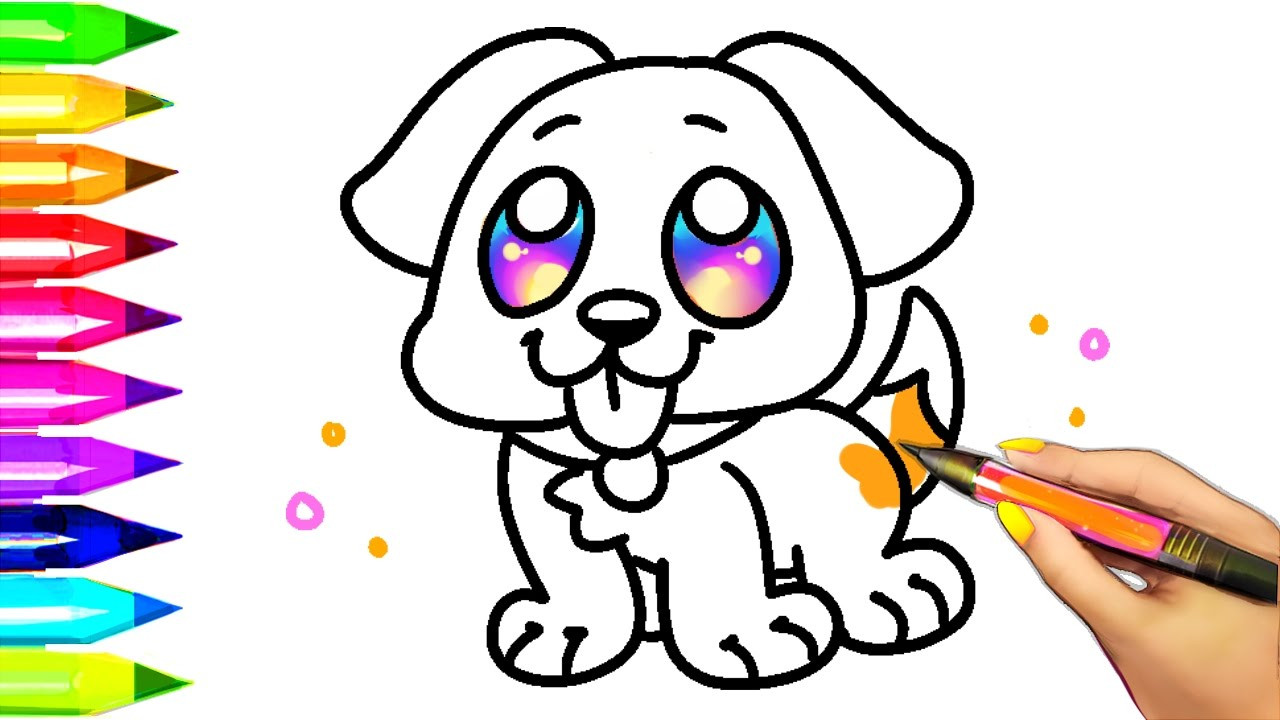Coloring Pages For Kids Dogs
 Easy Dog Coloring Pages for Kids
