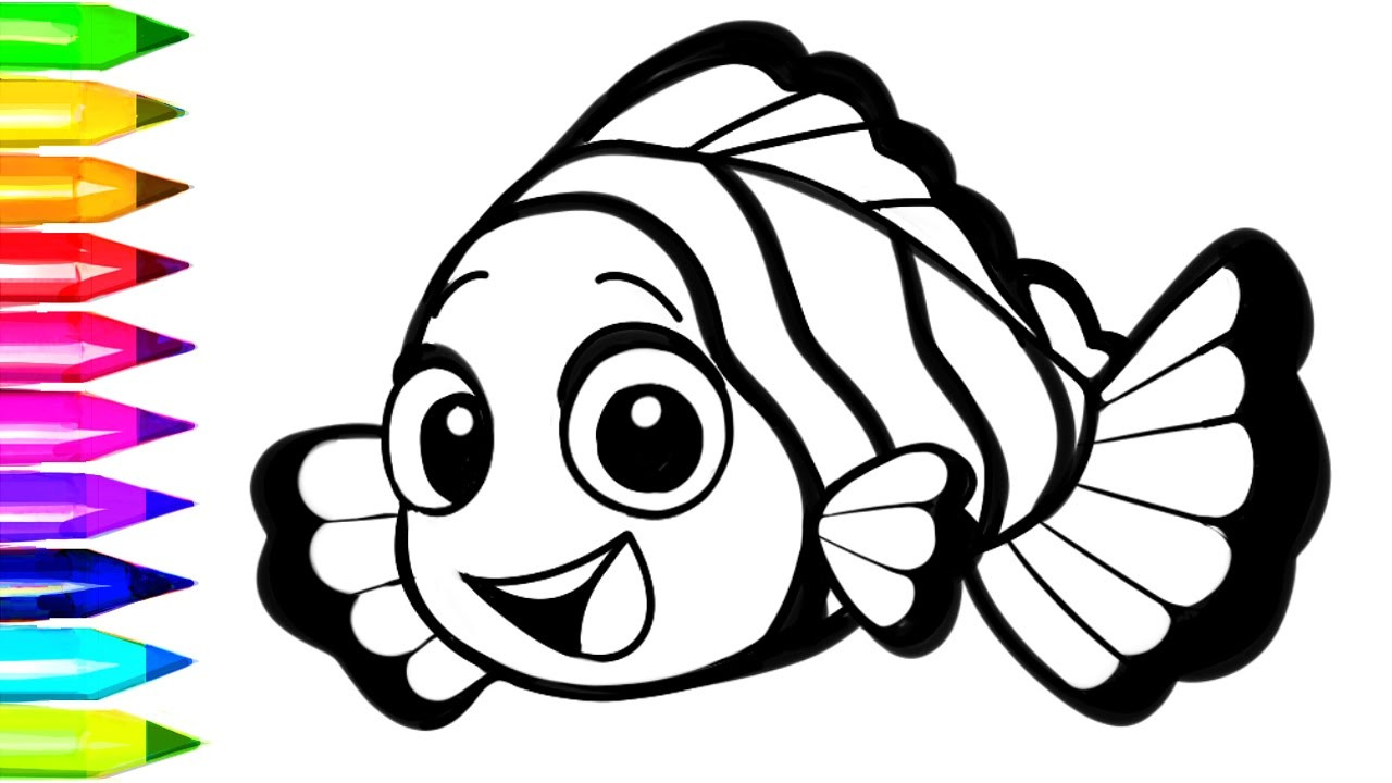 Coloring Pages For Kids Fish
 Nemo Clown Fish Coloring Pages