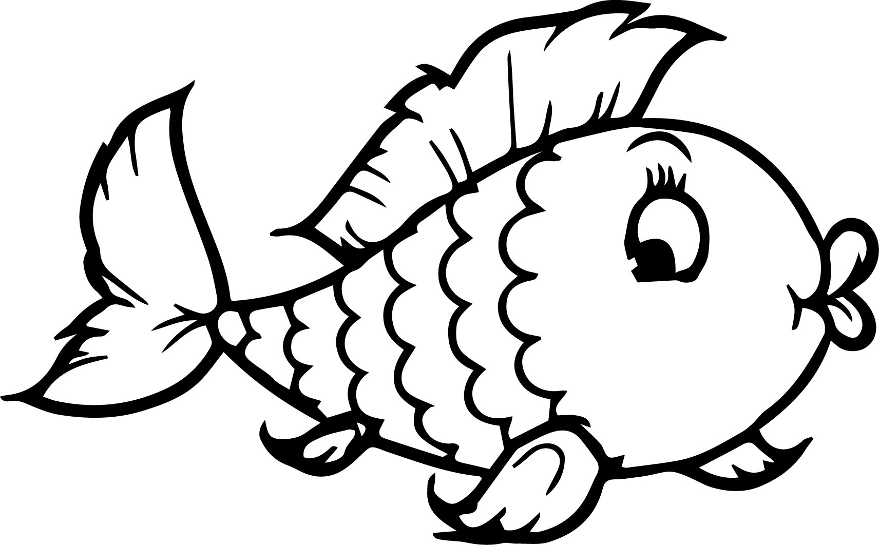 Coloring Pages For Kids Fish
 Fish Drawing at GetDrawings