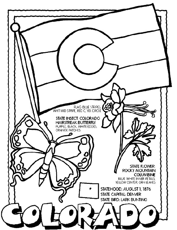 Coloring Pages For Kids For Free
 Colorado Coloring Page