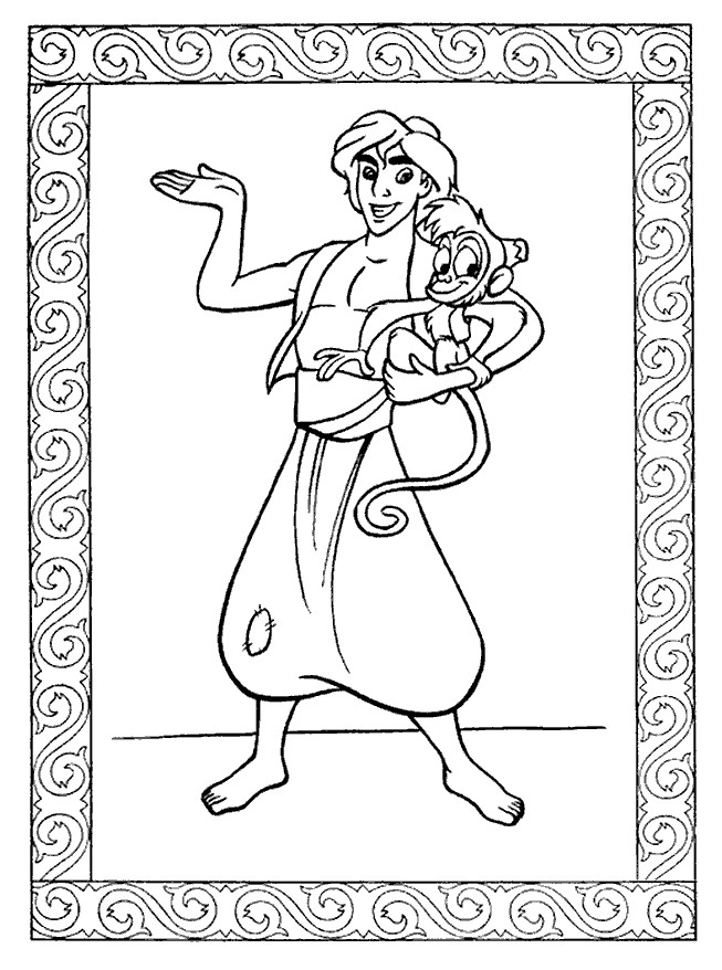Coloring Pages For Kids For Free
 Free Printable Aladdin Coloring Pages For Kids