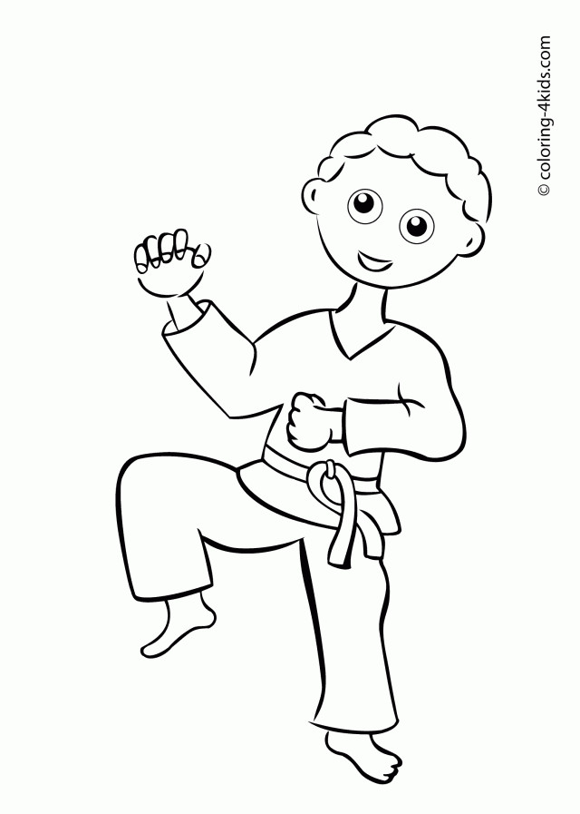 Coloring Pages For Kids For Free
 Karate Kid Coloring Pages Coloring Home
