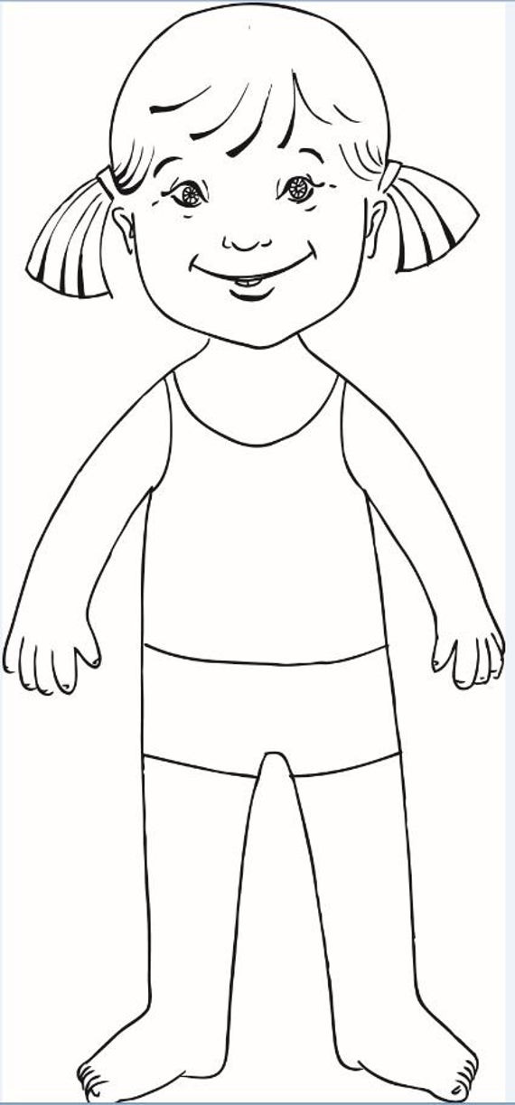 Coloring Pages For Kids For Free
 Coloring pages Paper doll for kids with Down