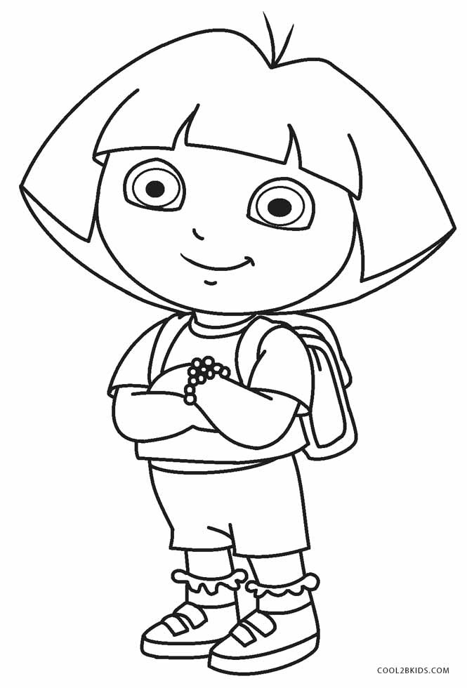 Coloring Pages For Kids Free
 Free Printable Dora Coloring Pages For Kids