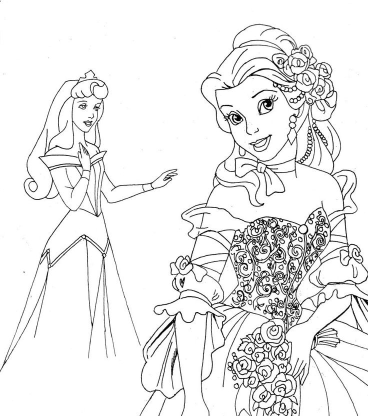 Coloring Pages For Kids Princesses
 free disney printables