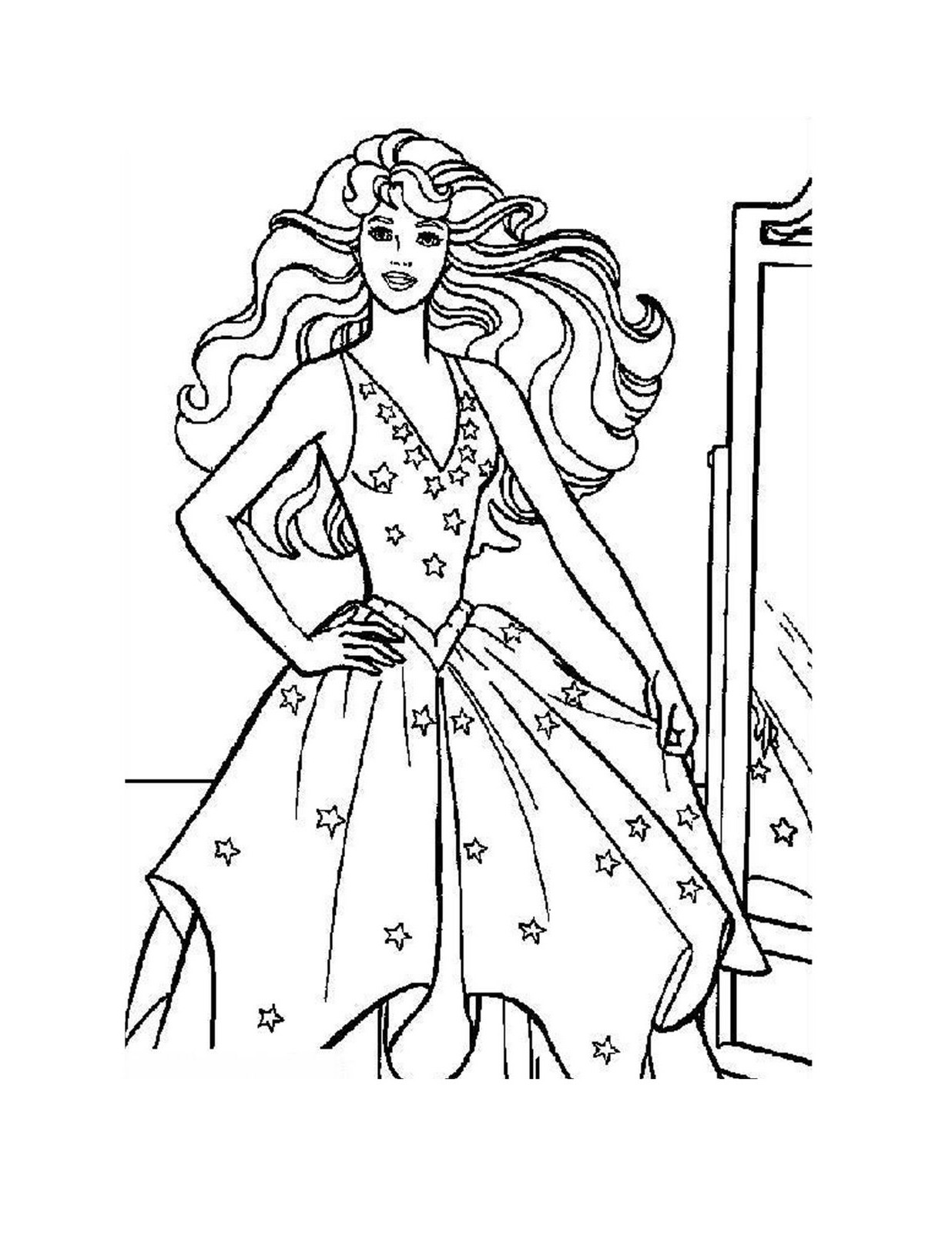 Coloring Pages For Kids Princesses
 Princess Outline Drawing at GetDrawings