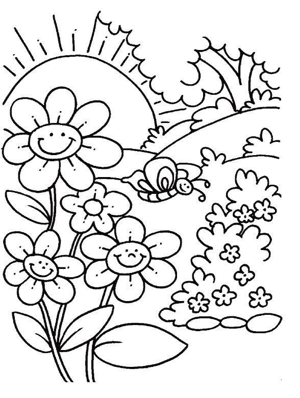 Coloring Pages For Kids Spring
 Spring Coloring Sheets Free Printable