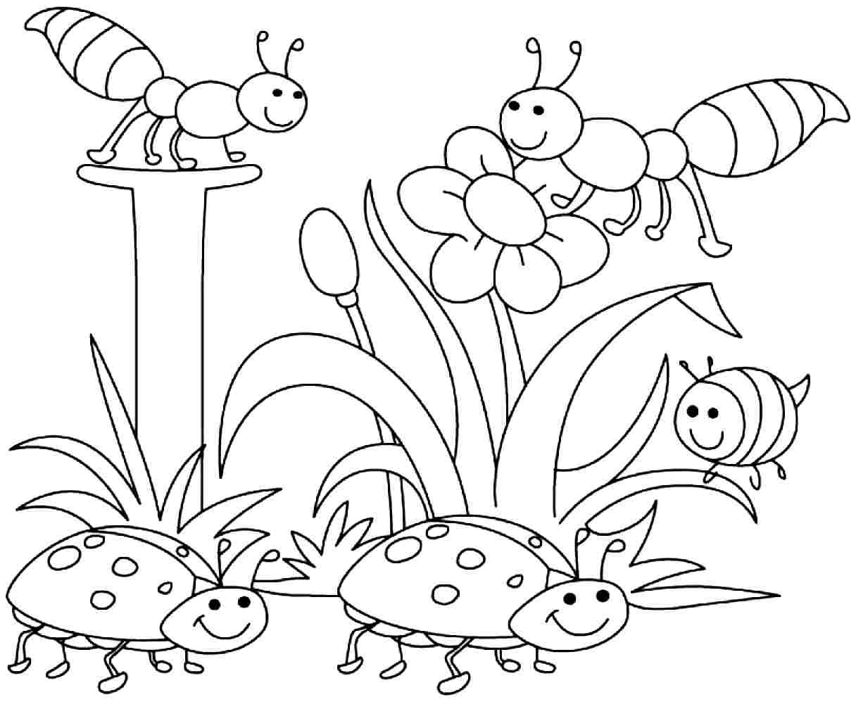 Coloring Pages For Kids Spring
 Printable Coloring pages spring spring coloring